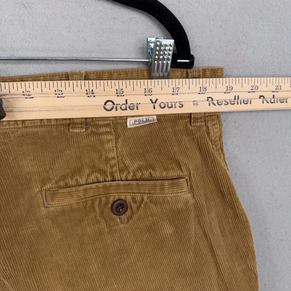 Vintage Polo Ralph Lauren Pants Mens 38/30 Tan Corduroy Utility Cargo Gorpcore